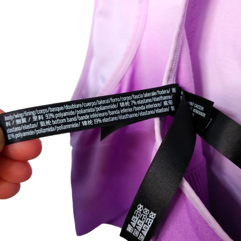 VICTORIA'S SECRET PINK SPORT Racerback Seamless SportsBra Top Lined Ombre XS - Picture 6 of 8